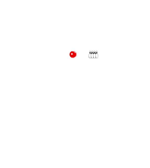Bowling EKG model negru pe tricou
