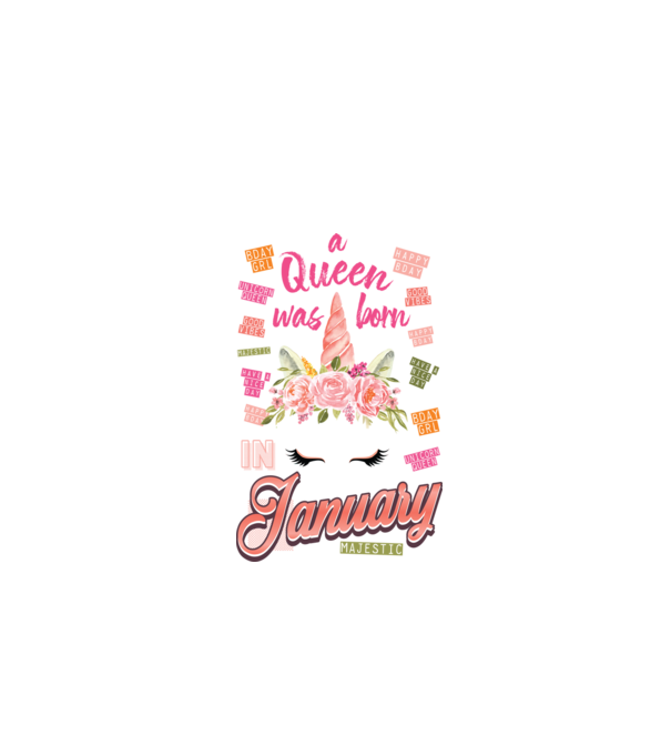 A queen was born in JANUÁR model alb pe tricou