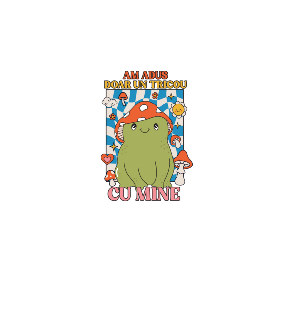 am adus doar un tricou cu mine! model albastru deschis pe tricou