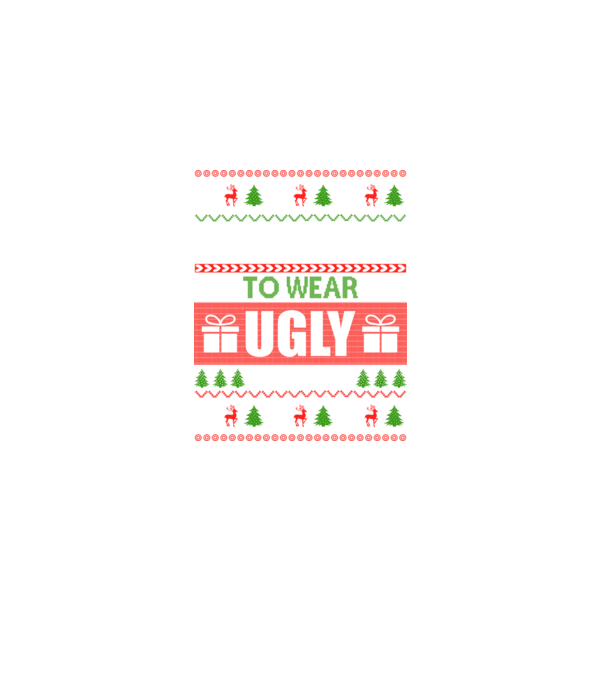 Too Cute for ugly sweater model negru pe tricou