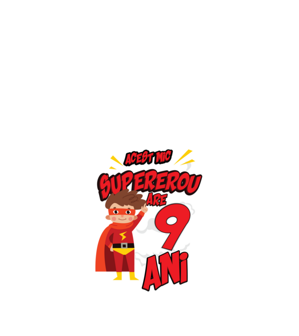 Acest mic supererou are 9 ani model negru pe tricou