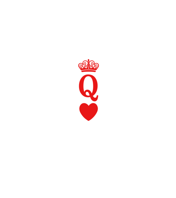 Queen model alb/roșu pe tricou
