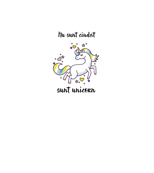Nu sunt ciudat - sunt unicorn model gri pe tricou