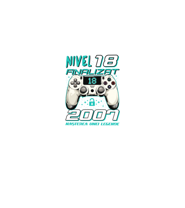 Nivel finalizat 18 2007 model negru pe tricou