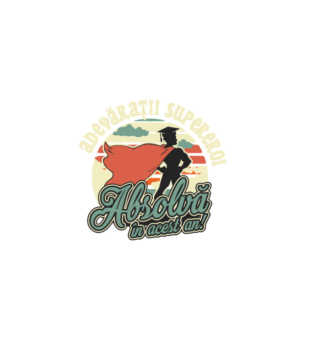 Adevărații supereroi model negru pe tricou