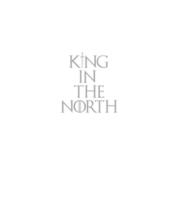 King in the North model negru pe tricou
