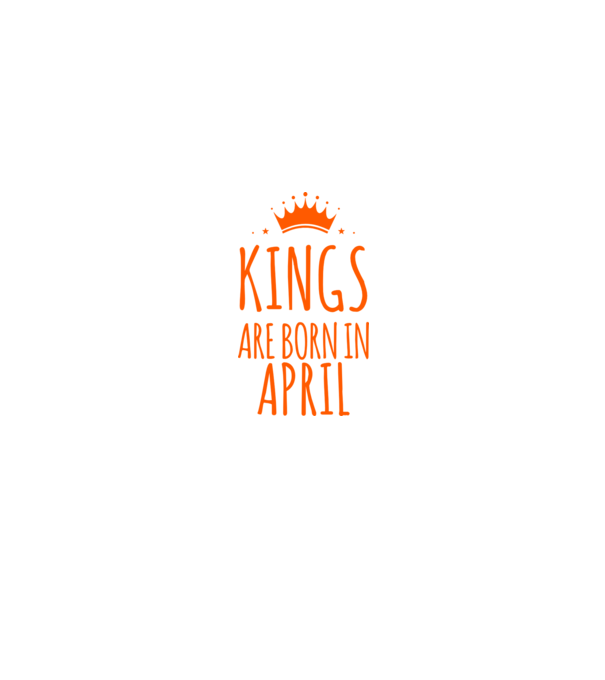 Kings are born in - April model negru pe tricou
