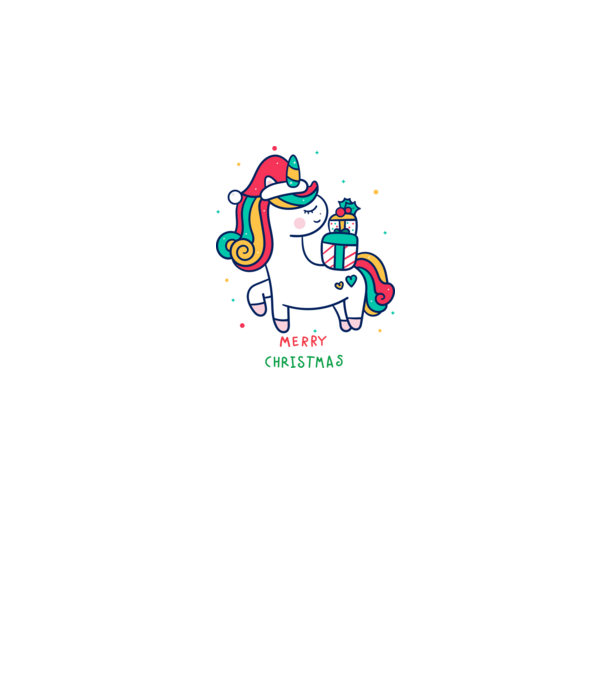 merry christmas unicorn model negru pe tricou