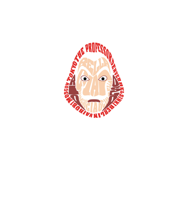 money heist logo names model negru pe tricou