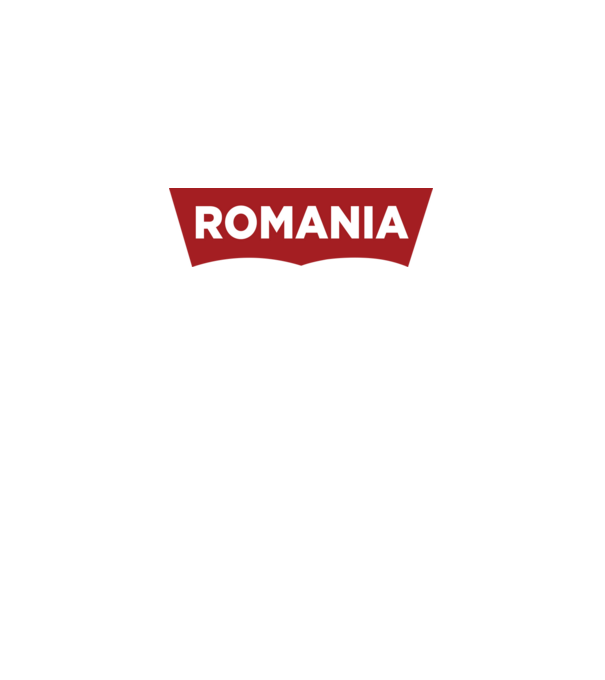 România levis model albastru deschis pe tricou
