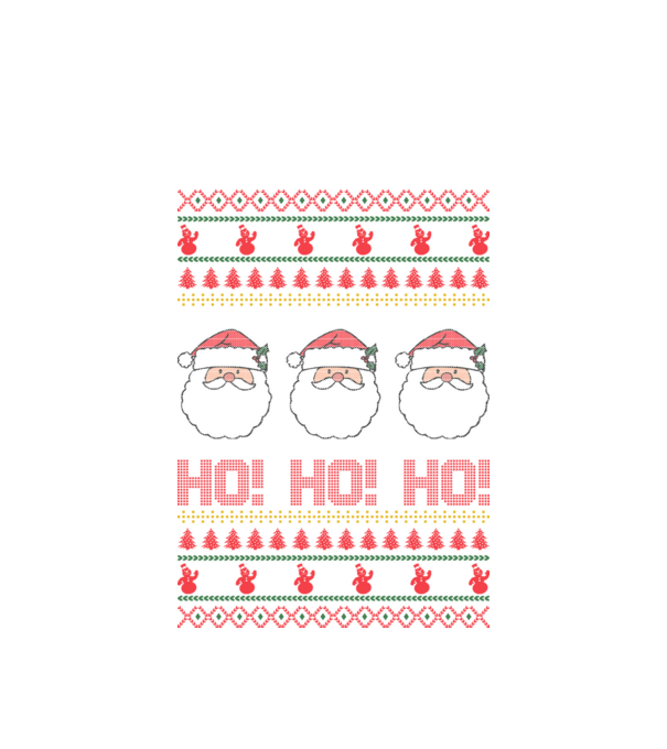 Ho-Ho-Ho model alb pe tricou