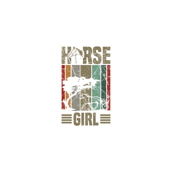 Horse girl model negru pe tricou