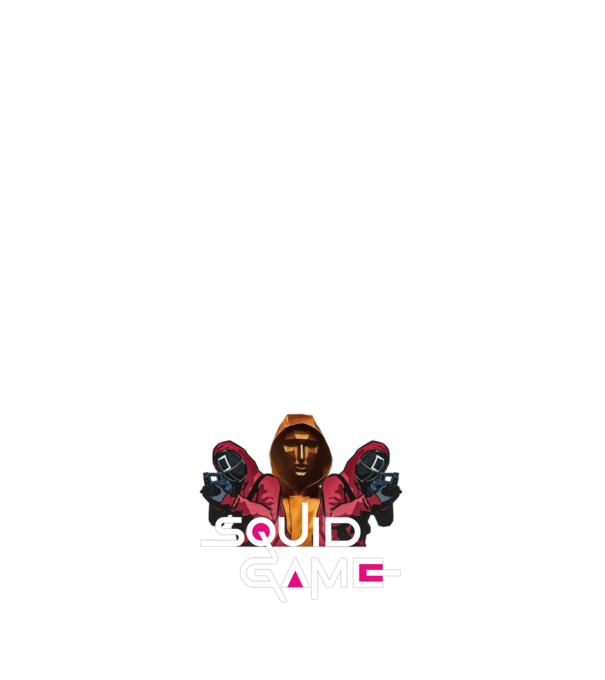 squid game poster model negru pe tricou