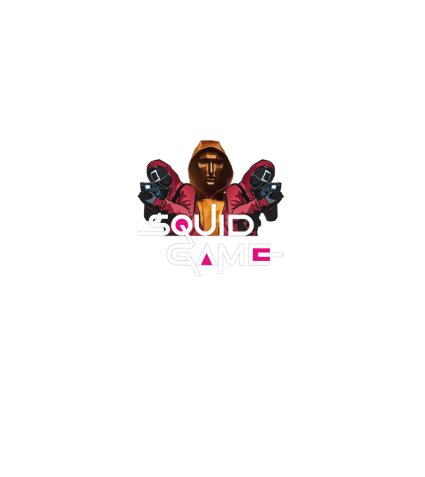 squid game poster model negru pe tricou