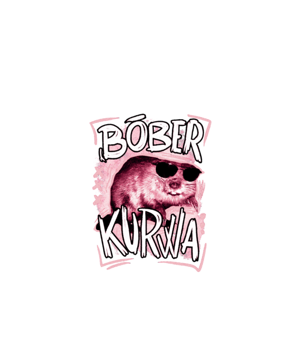 Bóber wtf model negru pe tricou
