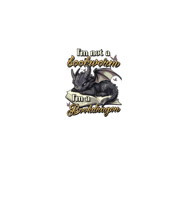 I am not a bookworm i am a bookdragon model negru pe tricou
