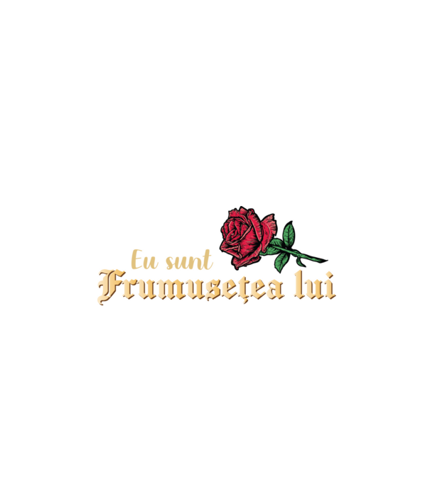 eu sunt frumusețea lui model negru pe tricou