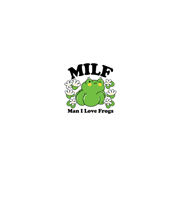 MILF man i love frogs model alb/roșu pe tricou