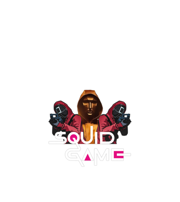squid game poster model negru pe tricou