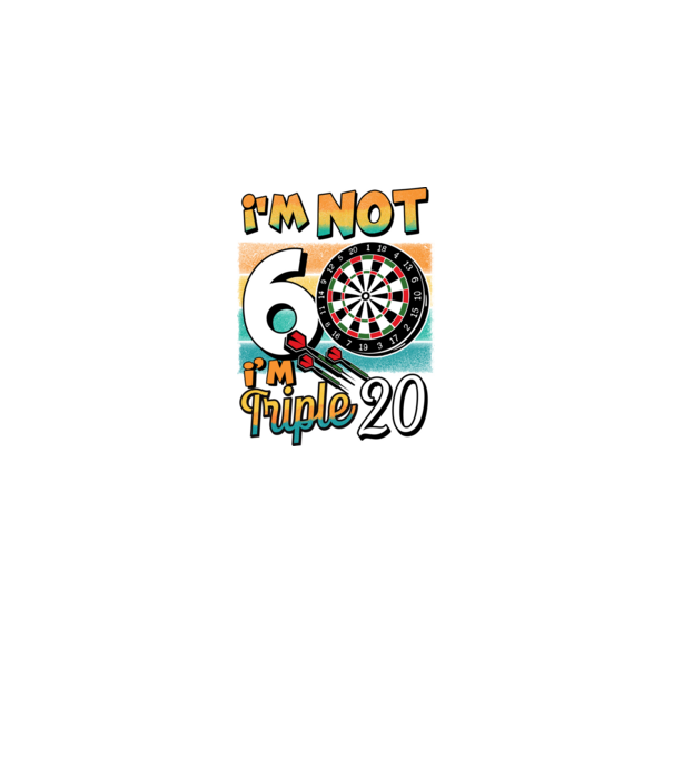 Darts Birthday 60 years old model negru pe tricou