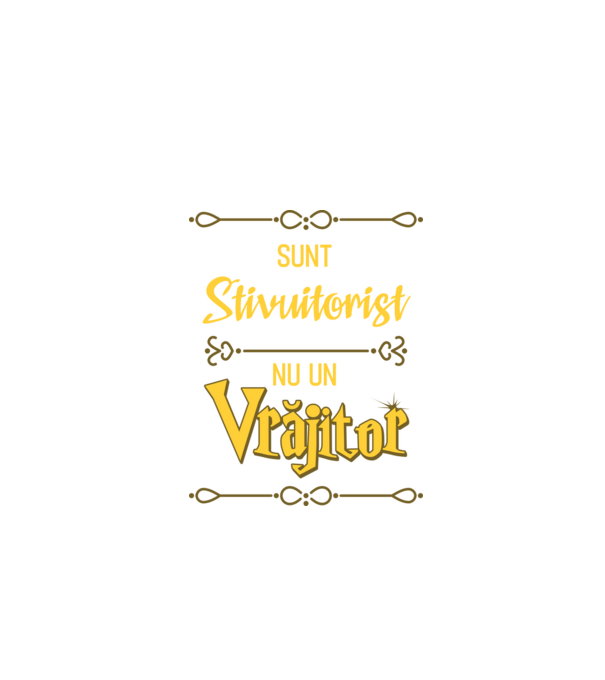 Sunt stivuitorist, nu un vrăjitor model negru pe tricou