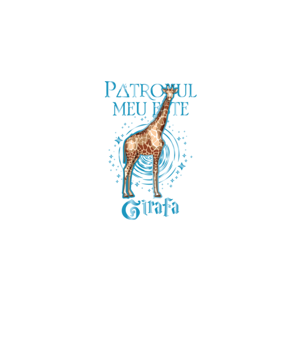 Patronul meu este GIRAFA model negru pe tricou