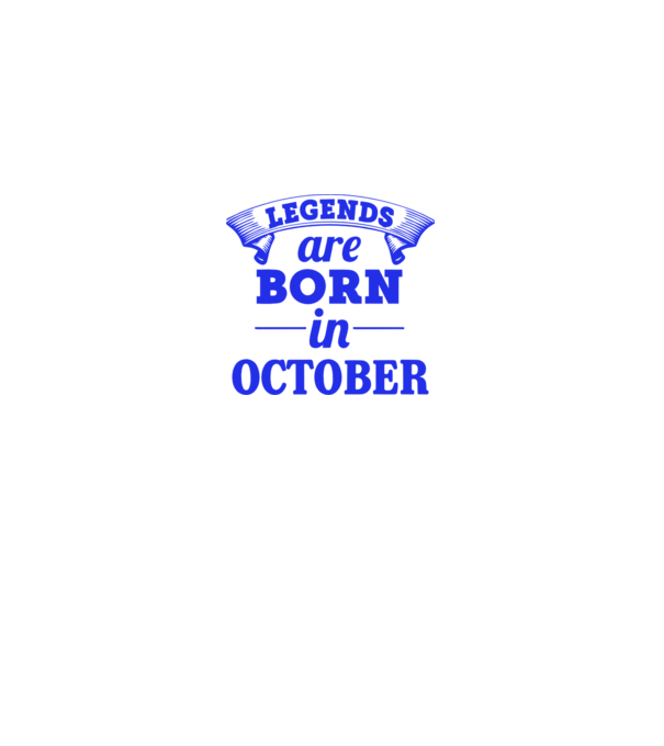 Legends are born in October model alb pe tricou