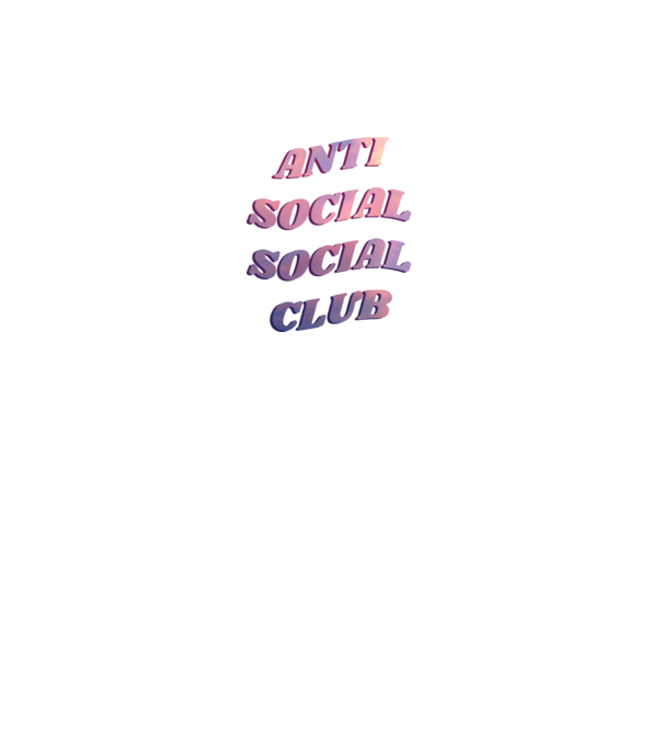 Anti social social club pink model negru pe tricou