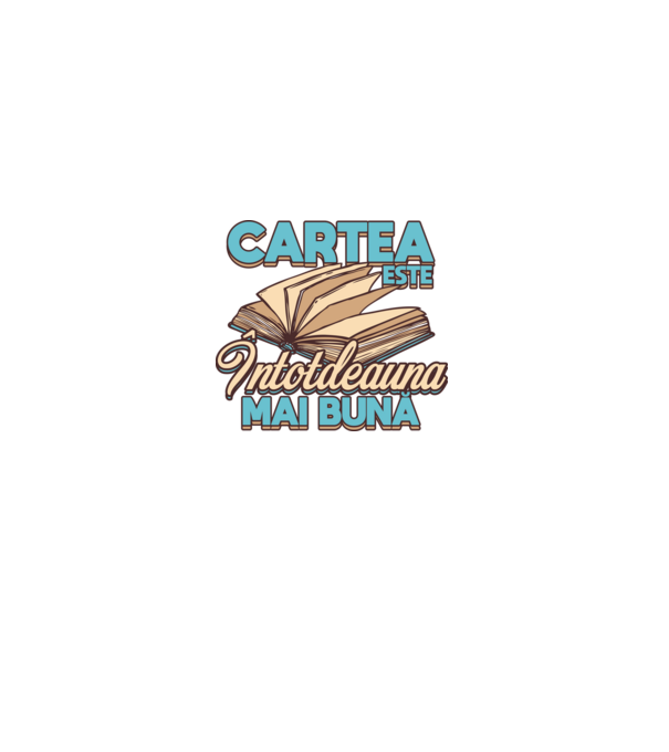 Cartea este ÎNTOTDEAUNA mai bună D7556260-01 model negru pe tricou