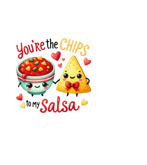 Chips to my Salsa model albastru deschis pe tricou