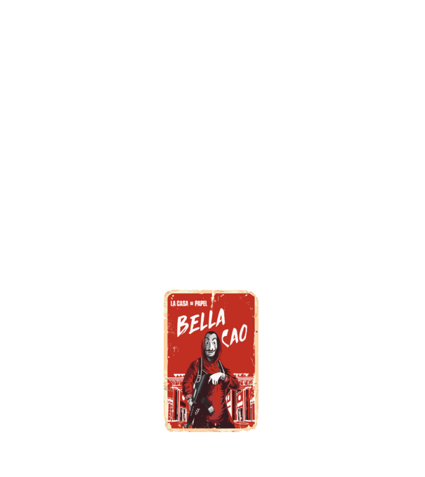 bella ciao poster retro model negru pe tricou