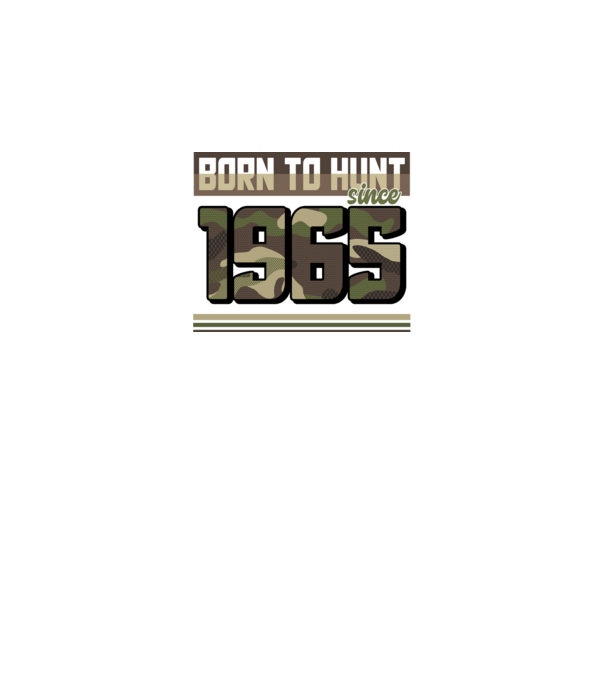 Born to hunt since 1965 model negru pe tricou