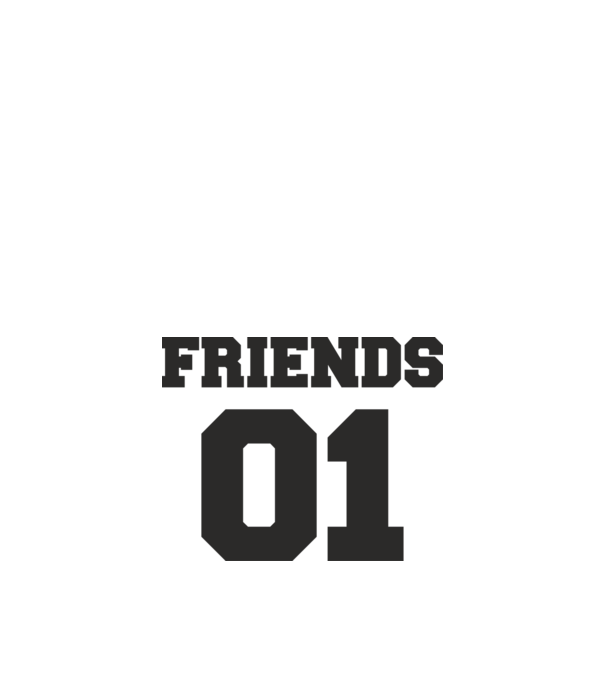 Friends 01 model alb pe tricou