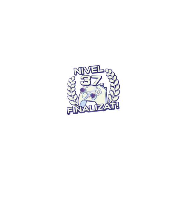Nivel 37 finalizat! model negru pe tricou