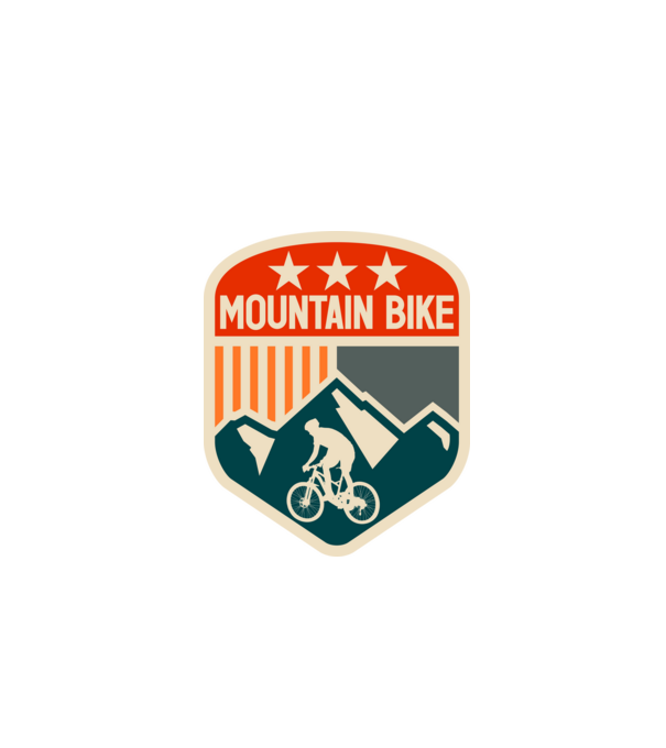 Mountain Bike model negru pe tricou