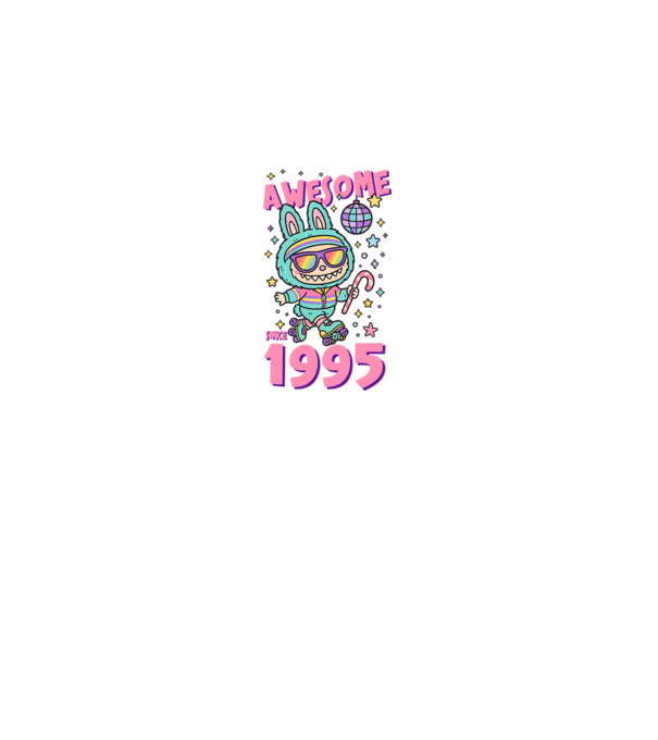 Awesome since 1995 - Labubu model negru pe tricou