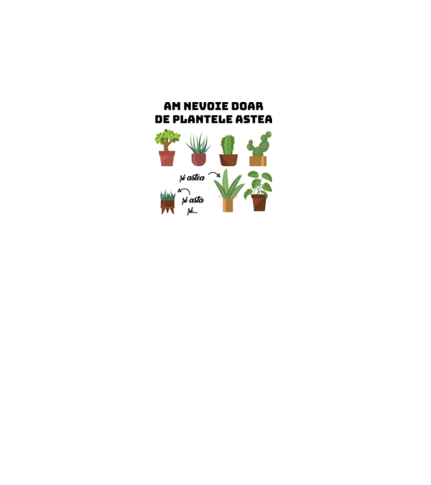 am nevoie doar de plantele astea model alb pe tricou