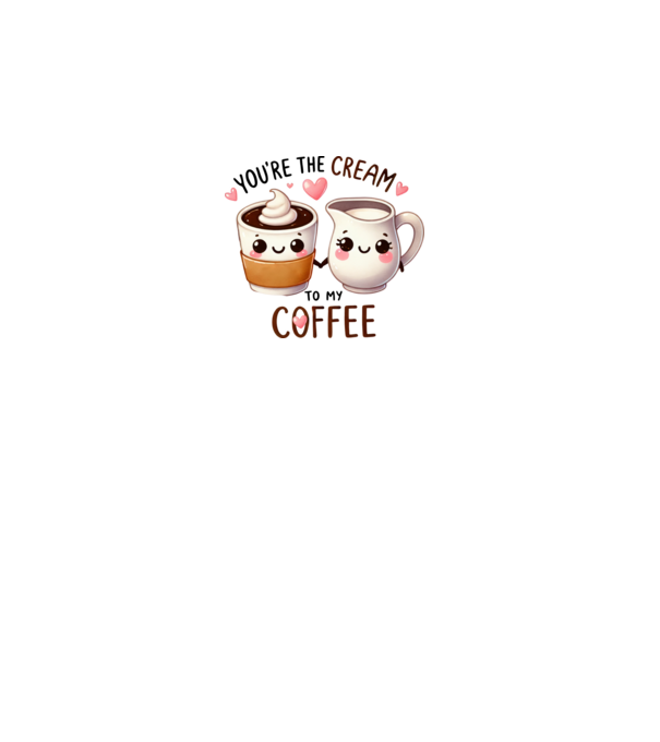 Cream to my Coffee model gri pe tricou