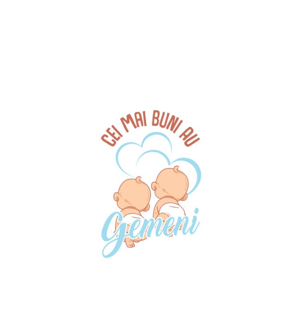 Cei mai buni au gemeni model alb pe tricou