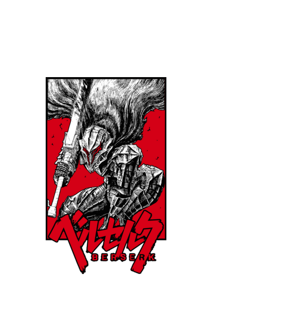 Berserk Guts model alb pe tricou