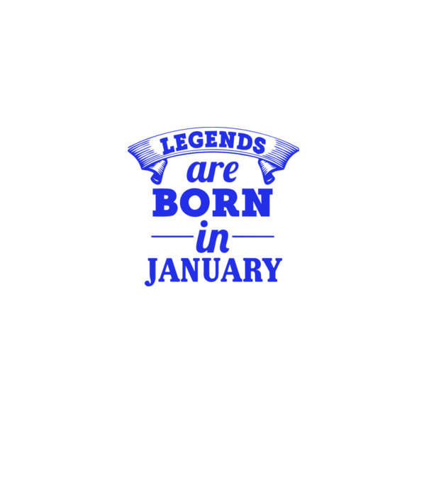 Legends are born in January model alb pe tricou