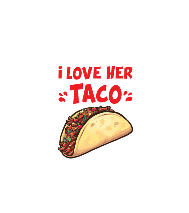 Couple TACO model alb pe tricou