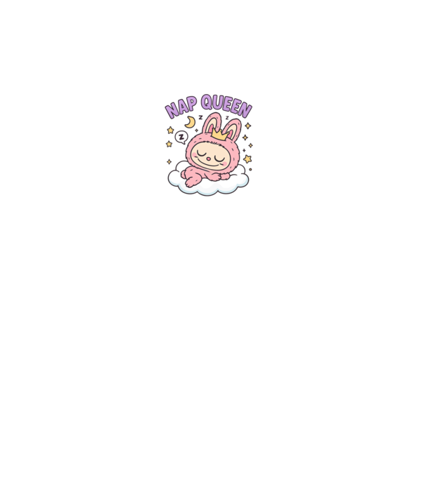 Nap Queen model alb pe tricou
