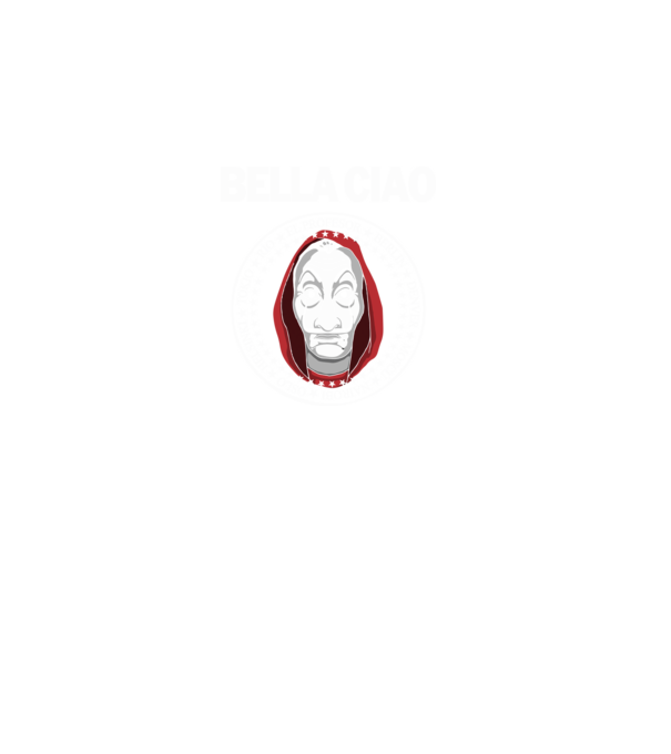 bella ciao stroke white model negru pe tricou
