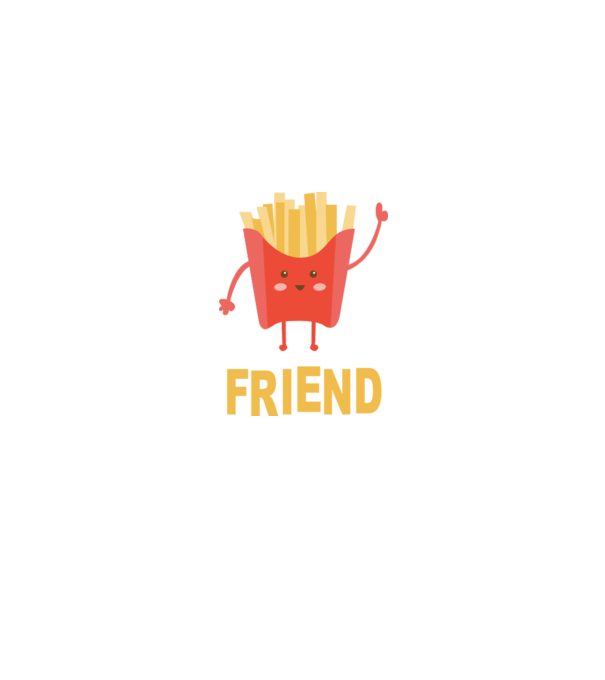 Friends cartofi model alb pe tricou