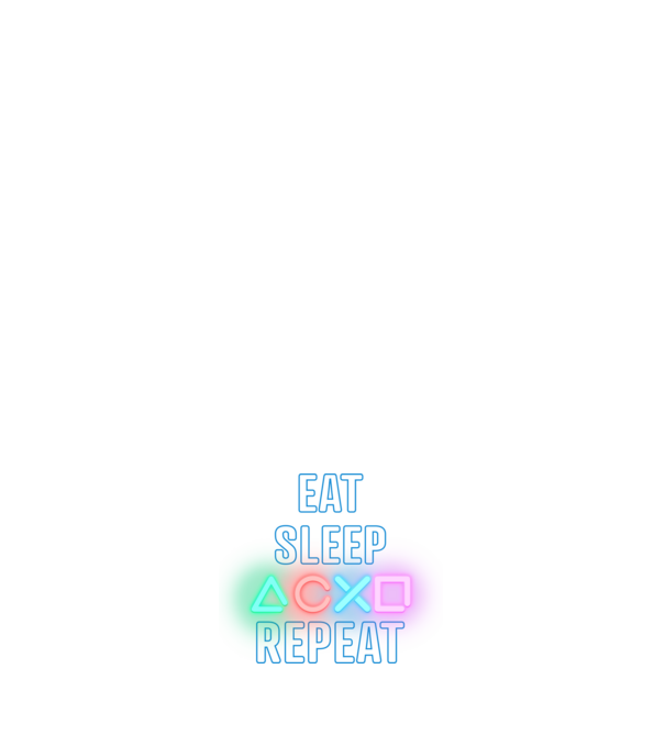 Eat sleep PS model albastru închis pe tricou