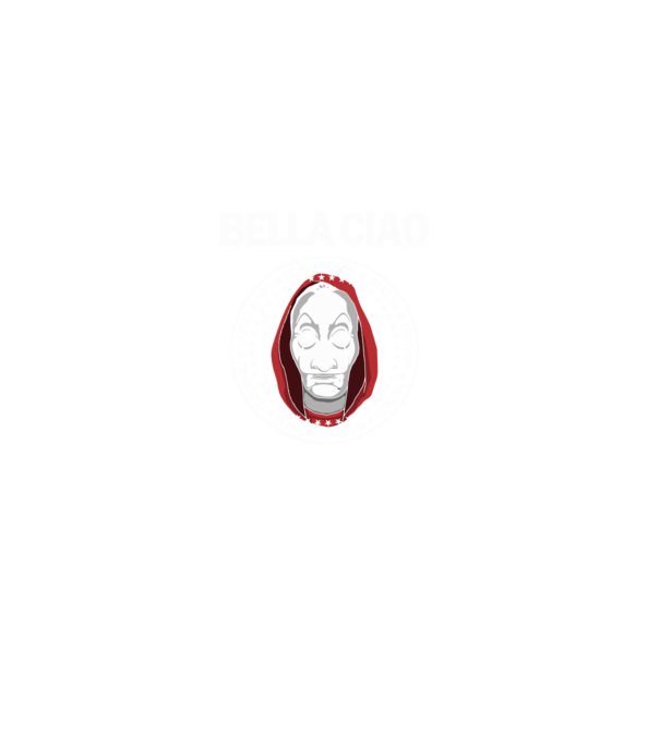 bella ciao stroke white model negru pe tricou