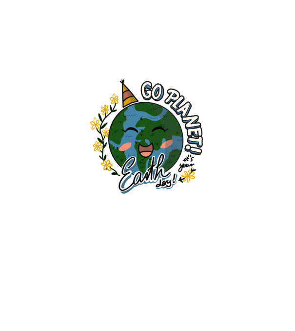 Go planet model alb pe tricou