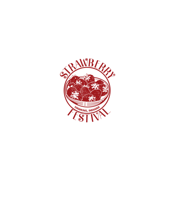 strawberry festival stranger things model galben pe tricou