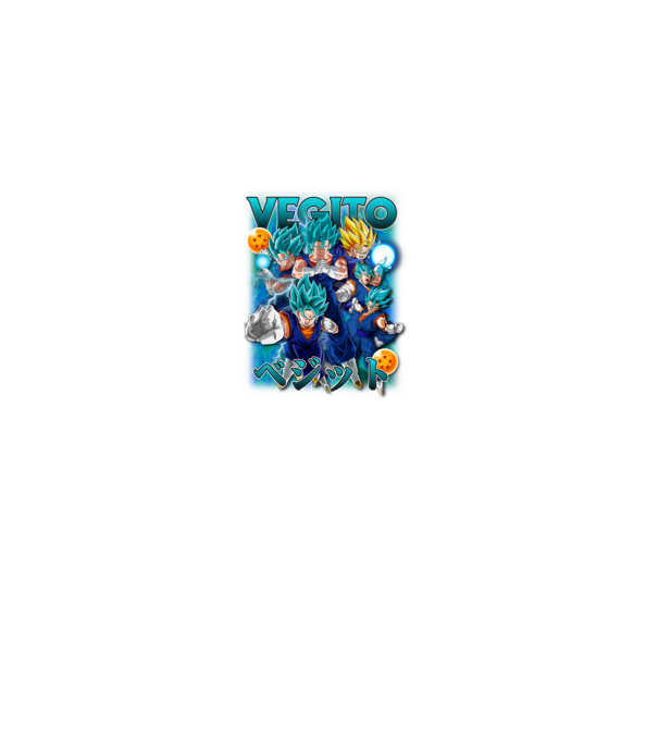 vegito dragonball model negru pe tricou